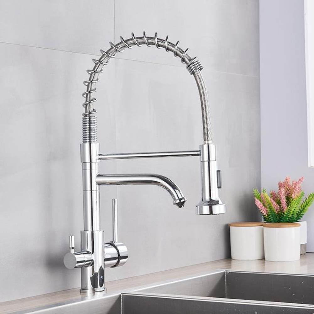 Yjyjy Type A Kitchen Faucet,Kitchen Filter Faucet, Brass Faucet, Water Filter Faucet, Double Drinking Faucet, Sink Mixer Tap