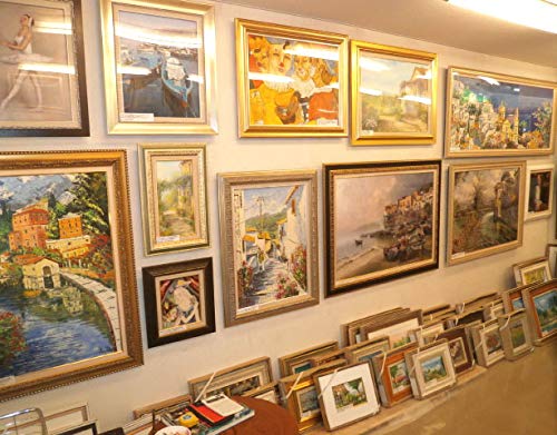 Amazon.co.jp: 絵画 6号油絵 小林幸三 作 「上高地・焼岳」 インテリア