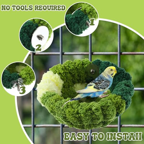 Image of Bird Nest for Cage House Hanging Winter Warm Comfortable Bird Bed Durable Material Hanging Bedding for Conure Lovebird Canary Finch Coneshape Hamster Hummingbird Parakeet Laying Eggs Resting