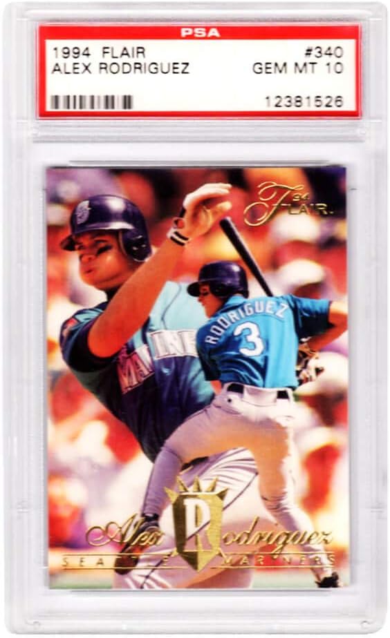 Alex Rodriguez (Mariners) 1994 Flair Baseball #340 RC Rookie Card - PSA 10 GEM MINT