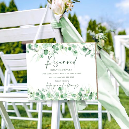 Targa da sposa rustica con fiocco, scritta "Loving Memory of