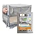 Produktbild RAINEXO® Gitterbox & Paletten Abdeckhaube | Abdeckplane Transparent + 2 Reißverschlüsse | 125 x 85 x 98 cm | Wasserdicht, Frost & UV-beständig