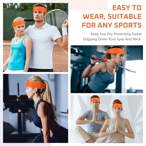 Image of Hiboom 30 Pack Tie Headband Bulk Sports Tennis Head Tie Ninja Karate Tie Back Athletic Sweatbands Adjustable Hair Bands for Women Men Basketball, Football, Soccer, Running, Yoga Workout