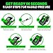 Rhino USA Retractable Ratchet Straps (2-Pack) - 1 Inch x 10 Feet (1,209lb Break Strength) - Heavy Duty Auto Self Retracting Tie Down Straps for Truck, Cargo Trailer, Motorcycle, Rad & More - Green