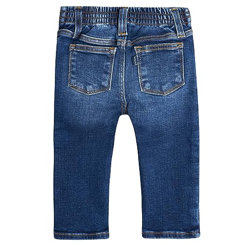 Gerber Baby Toddler Straight Leg Stretch Denim Jeans, Med Blue Denim, 12 Months - image 5