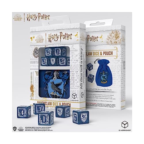 Design intricato: le cornici intorno alle cifre di ogni dado sono piene di dettagli che fanno riferimento alla casa Tassorosso e alla serie di Harry Potter.