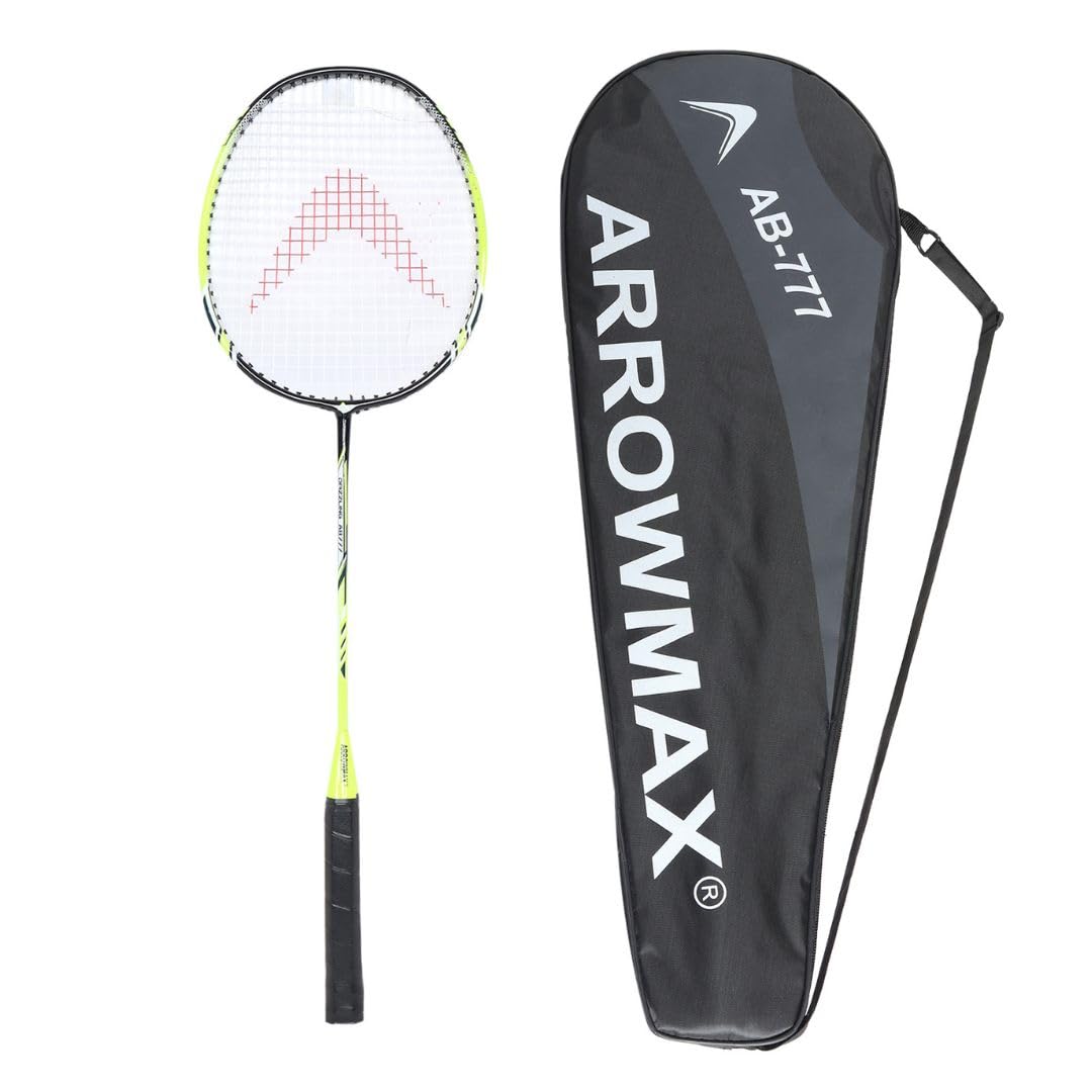 ArrowMax Badminton Racket Oval Aluminum Head Shape, High Tempered Steel Shape,For Practice Purpose With String Tension, Suitable For All Ages Youth & Adults (1 Piece) (B0CMXMWL9T) Amazon Price History, Amazon Price Tracker