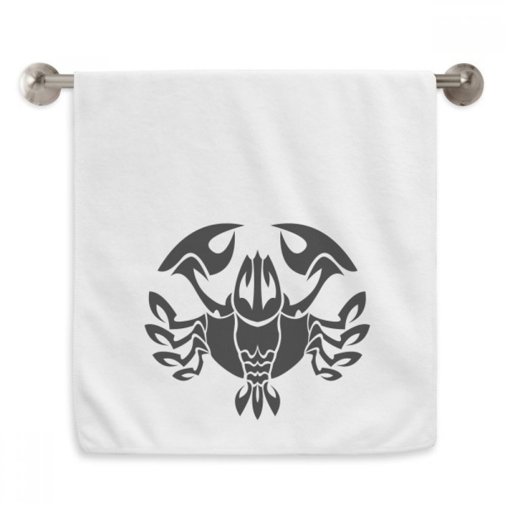 Serviette de toilette blanche Cancer et diadème 13x29 pouces