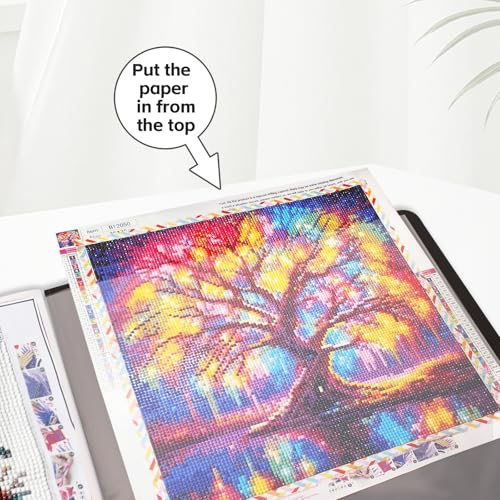 Image of Diamond Art Storage Book with Accessories Painting Storage for Diamond Painting Kits, Tools & Supplies Album 15.7x15.7inch Art Collection Binder Book Square Folder 40x40cm(Black)