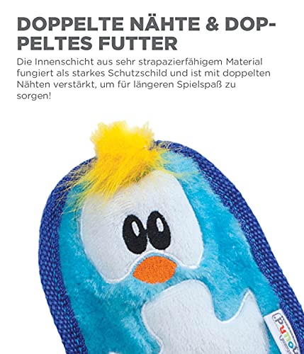 Outward Hound Invincibles Mini - Hundespielzeug - Plüschtier-Pinguin - Blau - XS