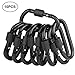 Vonpri Mosquetón Llavero Clip Hebilla Cerradura Mosquetones Escaladas Aleación de Aluminio Forma D Gancho para Mochila Camping (10PCS)
