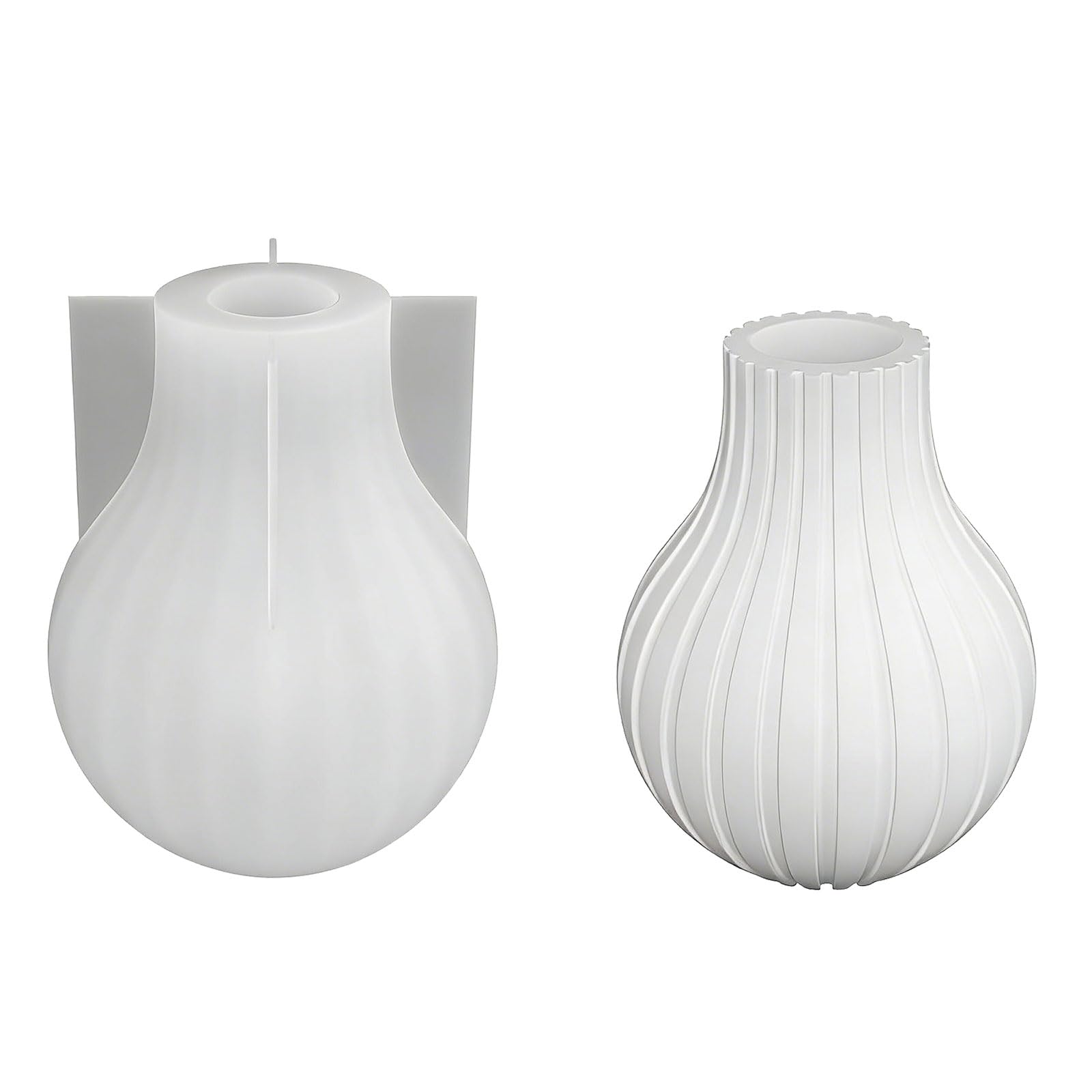 HZBB Silicone Vase Molds Candlestick Silicone for Epoxy Casting Making Holder Gypsum Figure Decoration Render Jar Cast