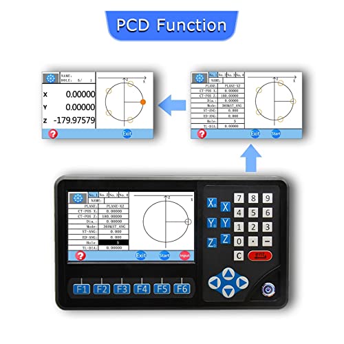 Pantalla digital DRO D80 con regla óptica 3/2 ejes miniatura 3