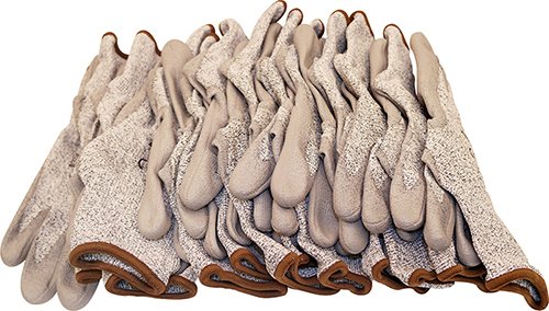 Mauk 1921 (12 Paar) Schnittschutz Handschuhe grau, mehrfarbig, 12 Stück