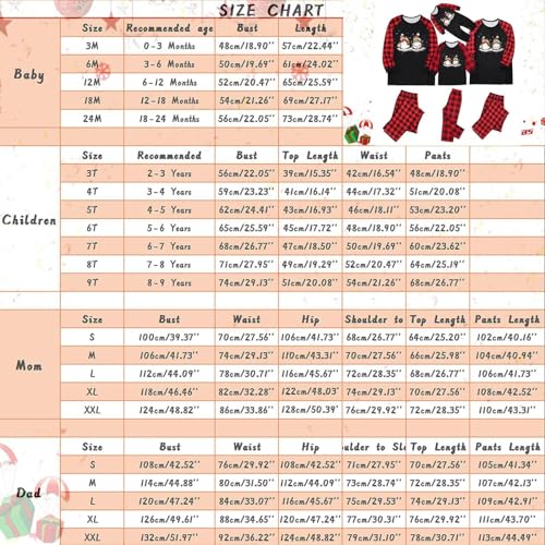 Pijamas de Navidad para familia de algodón cómodo de noche 6