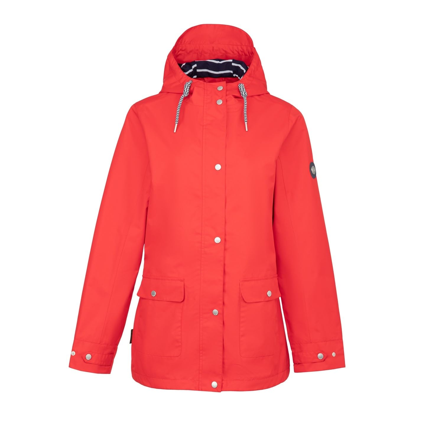 Gelert Womens Coast Waterproof Jacket Lightweight Hooded Zip Red 2 14 (L)