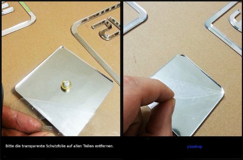 Yizz - Orologio/adesivo da parete moderno, effetto...