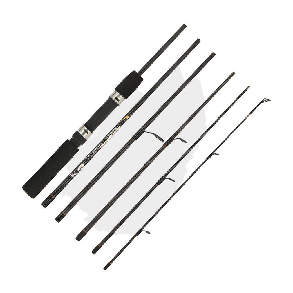 NGT FR-C-TRAVEL-TRAVELMASTER Travelmaster 6ft 6pc Carbon Travel Rod - Grey, 6ft/ 1.8m