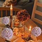 Peony Flower Shape Candles 1 Pack Soy Wax Decorative Candle for Bedroom Home Scented Candle Gift to Friends Family (Purple) - Image 4