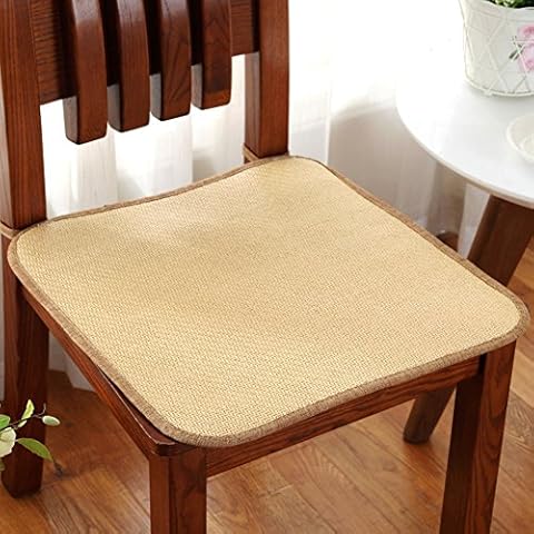Anti-slip Office Chair Cushion Pad With Straps Square Dining Chair Cushion Pad Summer Dining Chair Cushion Pad Car Sitting Computer Chair Seat Pads All Season-i 45x45cm(18x18inch) Cover
