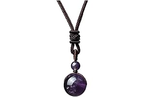 Natural Amethyst Crystal Tiger Eye Necklace: Protection, Healing, Blessed