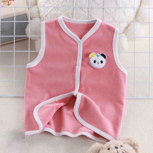 Kids Fleece Lined Vest - Toddler Boys Girls Graphic Print Cute Clothes Button Down Sleeveless Jacket Thick Warm Outwear2