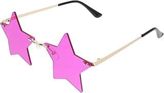 2 Pares De Óculos De Sol De Festa Óculos De Sol De Estrela Óculos De Sol Roxos Adereços De Halloween Óculos De Festa Sem Aro Óculos De Sol Em Forma De Estrela Óculos Vermelhos