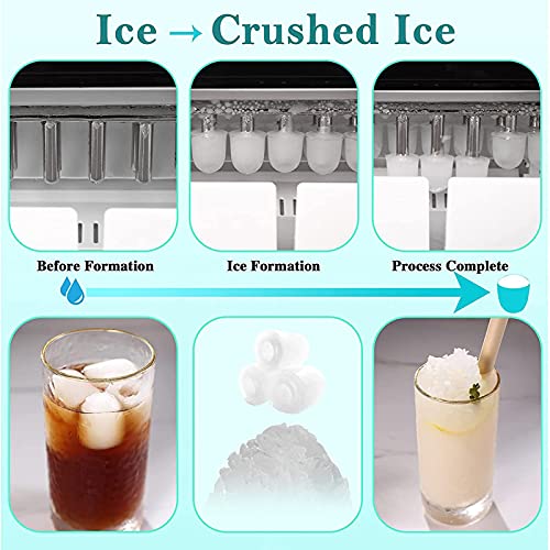2 en 1 Máquina de hielo y afiladora de mesa miniatura 3