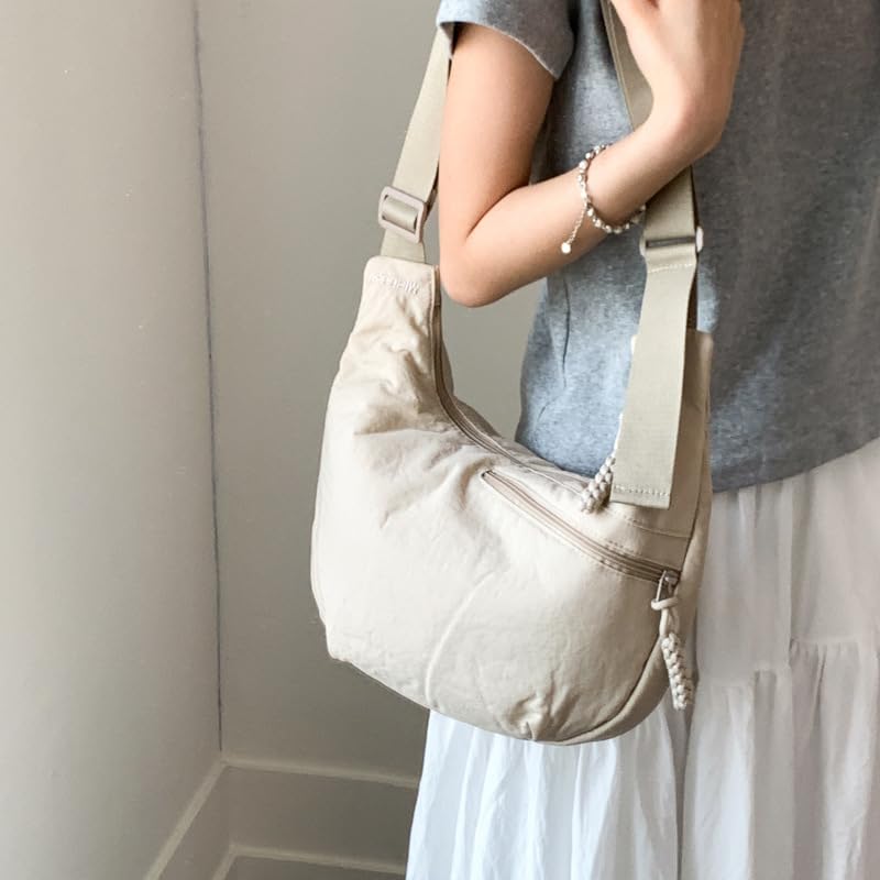 Waterproof Nylon Hobo Shoulder Bag for Women, Lightweight Dumpling Crossbody Purse with Sleek Design for Daily Casual Use2