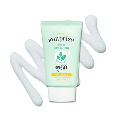 ETUDE Sunprise - Textura ligera acuosa suave y ligera SPF50+PA+++ 1.7 fl. Oz (1.7 fl oz) (21AD) Protector solar hidratante ligero para pieles