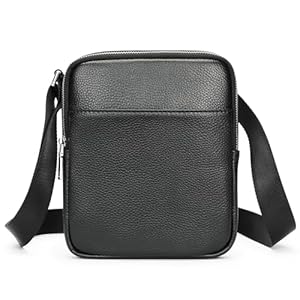 Rystjphk C-BAG Umhängetasche Herren Leder Handytasche