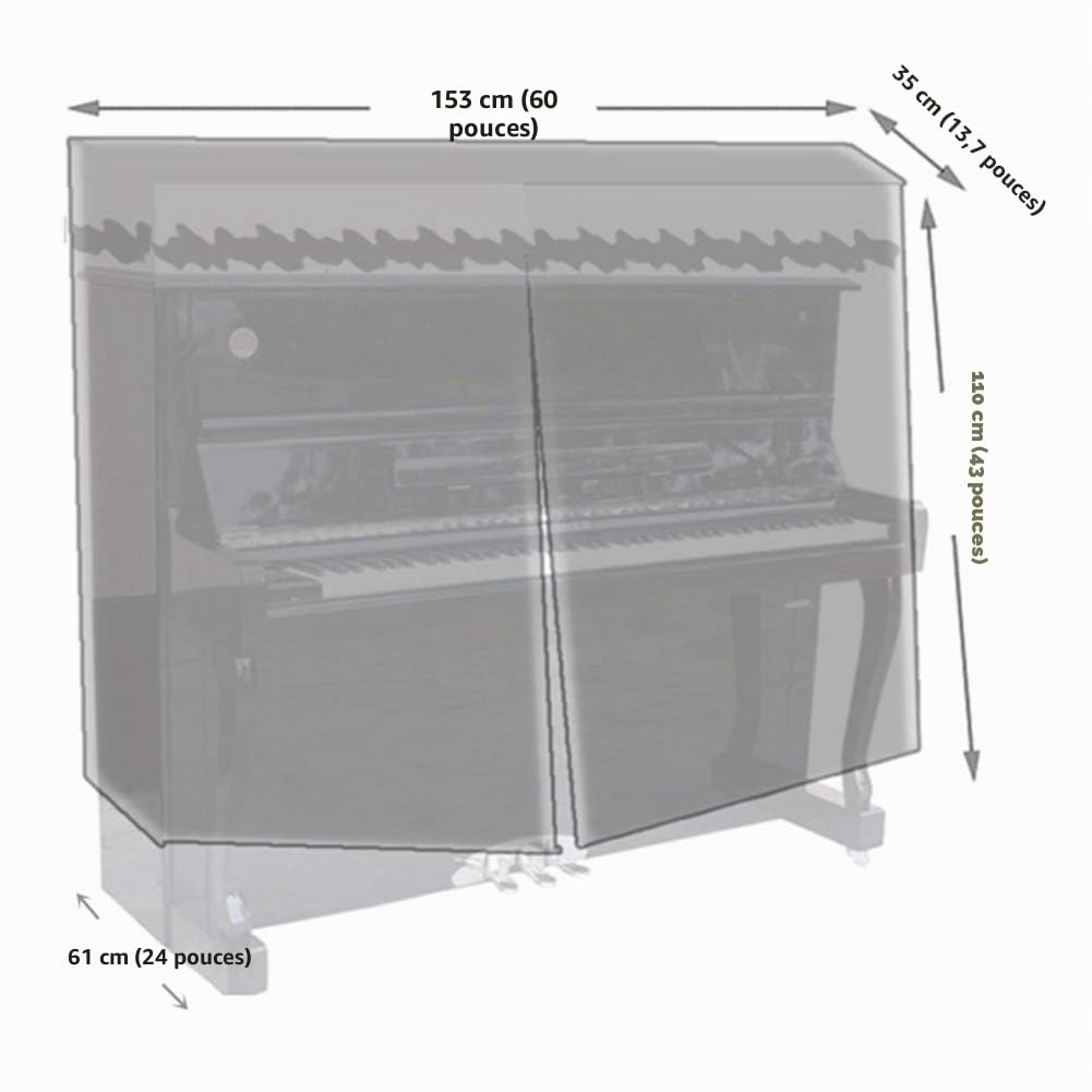KIMISS Couverture De Piano Droite Couverture De Piano Droite Polyester Pleine Couverture De Piano Droit Poussière Pare- Tissu Imperméable Protection des Appareils Électriques