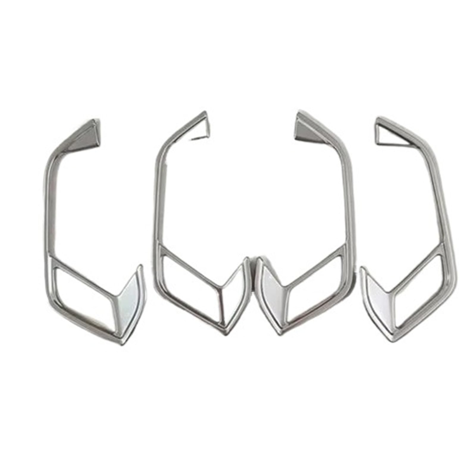 XRUKGUO for Q3 2019-2025 Car Inner Door Handle Bowl Frame Decoration Cover Trim ABS Carbon Fiber/Matte Interior Interior Trim Cover Panel(Metal-Silver Style)