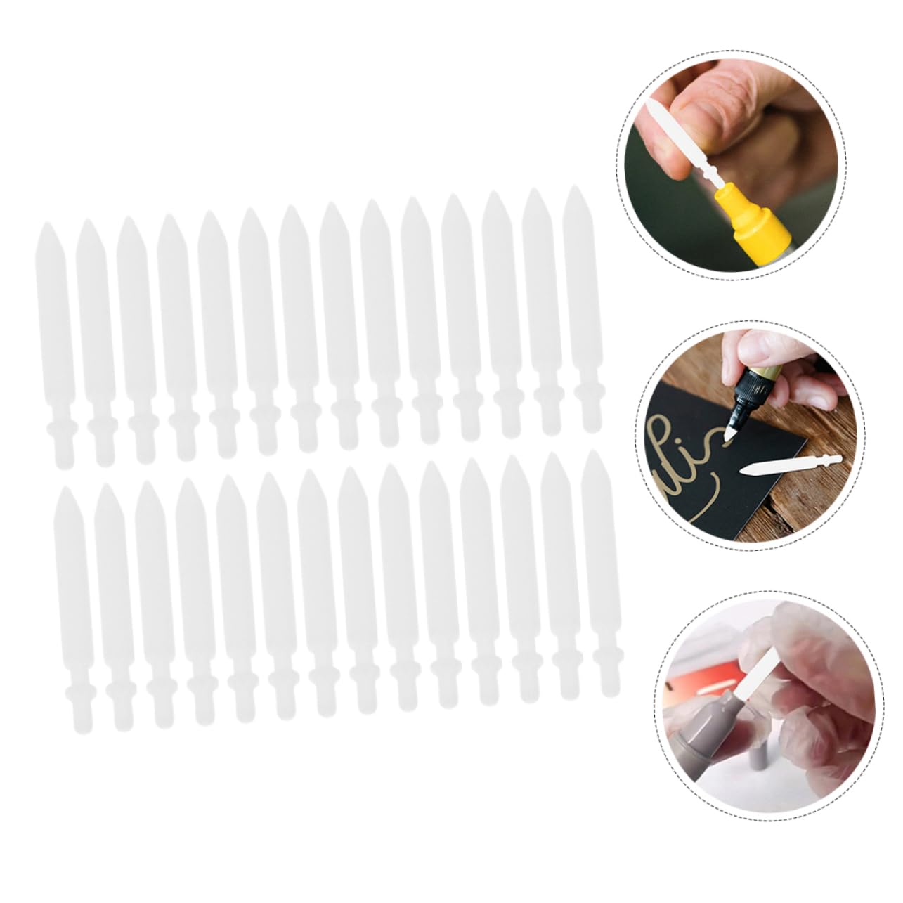 EXCEART 250 Stk Ölstiftspitze ersatzteile sparabos kündigen Farbstift nachfüllbarer Lackstift Stiftspitzen markieren tragbar geschrieben Lieferungen malen Student Textmarker Nylon Weiß