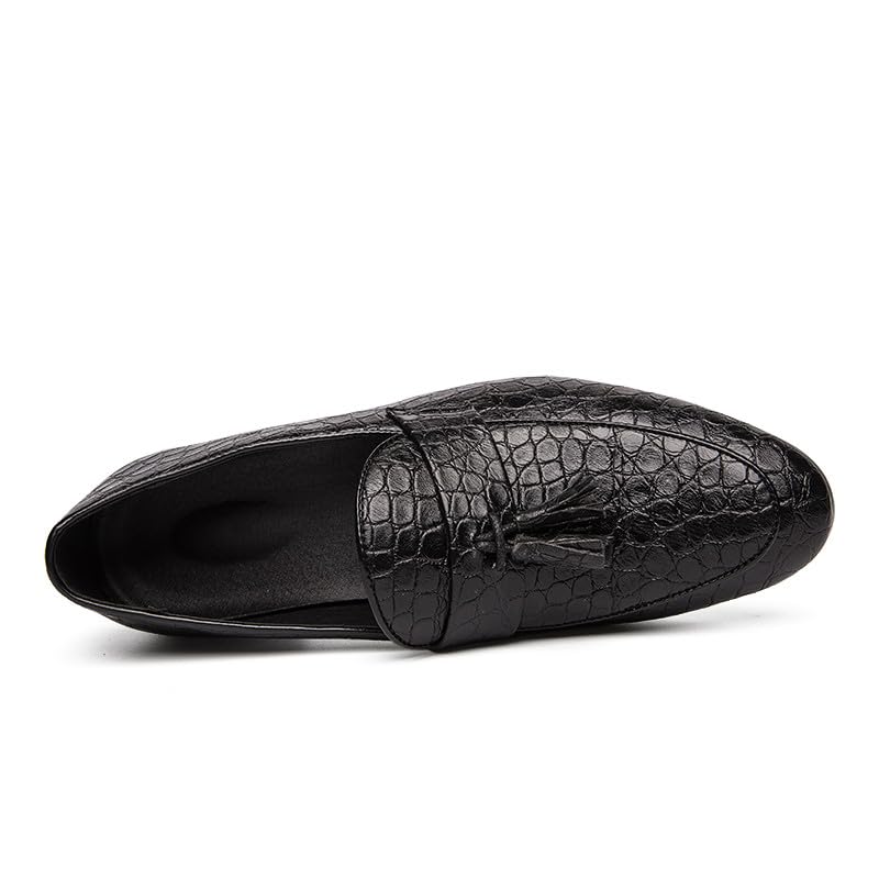 Santimon Men's Loafers Tassels Penny Slip-On Luxury Wedding Shoes Fashion Driving Shoes Classic Tuxedo Suit Shoes2