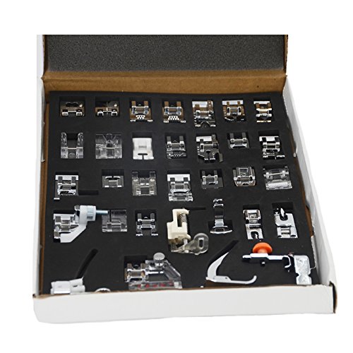 Vinerstar Sewing Machine Presser Foot For Singer, Brother, Janome, Kenmore, Babylock, Elna,Toyota, Simplicity And Low Shank Sewing Machines Sewing Feet (32 Pcs) #TOP5