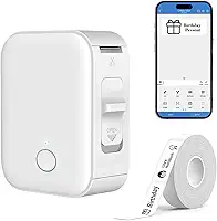 Mini Rotuladora de Etiquetas Adesivas Portátil Bluetooth – Impressora Térmica Sem Fio para Organização e Escritório