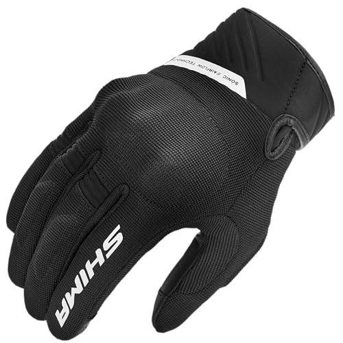 SHIMA SONIC Motorrad Handschuhe Herren Kurze Sommer Motorradhandschuhe Schutz Schutzkleidung Touchscreen Motorcycle Belüftet Verstärkt Leicht Motorbike Sommerhandschuh (Männer, Weiß, S)