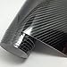 6D Carbon Fiber Vinyl Self Adhesive Film, High Gloss Black Carbon Fiber Vinyl Wrap Sticker Wrap Roll with Air Bubble (1ft x 10ft)