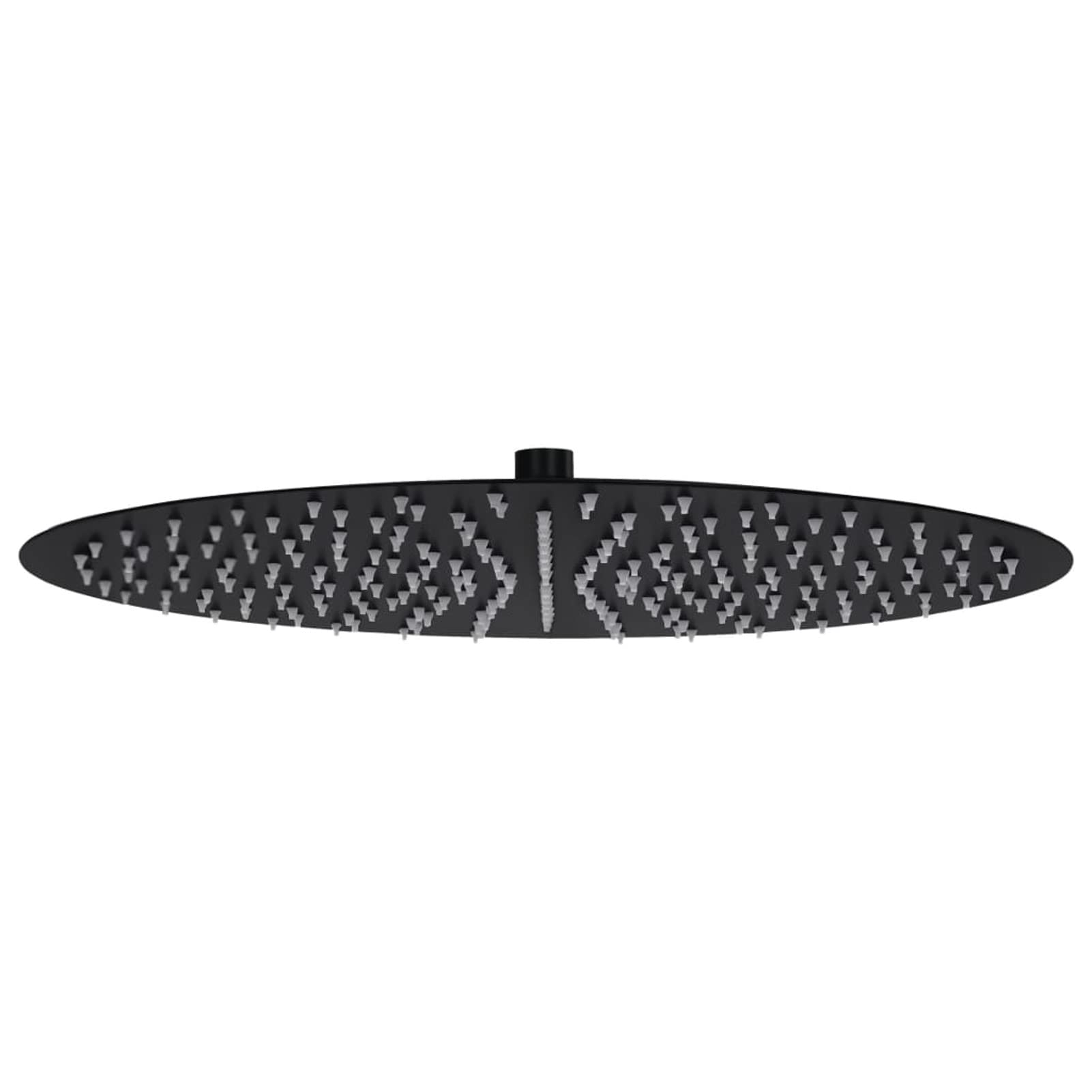 ShGaxin Cabezal de Ducha Efecto Lluvia, Rociador Ducha, Ducha Lluvia, Alcachofa Ducha, Duchas De Baño Alcachofa Lluvia, Recambios Columna Ducha, Acero INOX Redondo Negro 40 cm