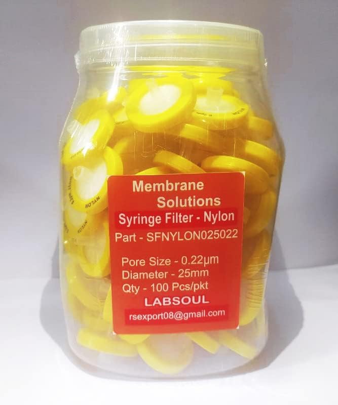 Nylon Syringe Filters Membrane - 25mm Membrane Diameter, 0.22μm Pore Size, Biological Filters,Pack of 100.-image-4
