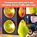 Kicko Traffic Light Prop, 12.25 inch - Simulates Traffic Stop Light - Novelty Traffic Light Lamp - Plug-in Blinking Bedside Lamp - Race Decorations Traffic Signs - Red Light Green Light Game for Kids
