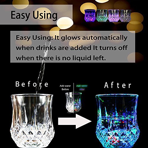 Led Cups 2Win2Buy 4 Pack Flashing Light Up Automatic Water Activated Color Changing Wine Whisky Beer Cola Juice Drinkware Mugs Shot Glass For Bar Disco Night Club Party Halloween Christmas, Set Of 4 #TOP2