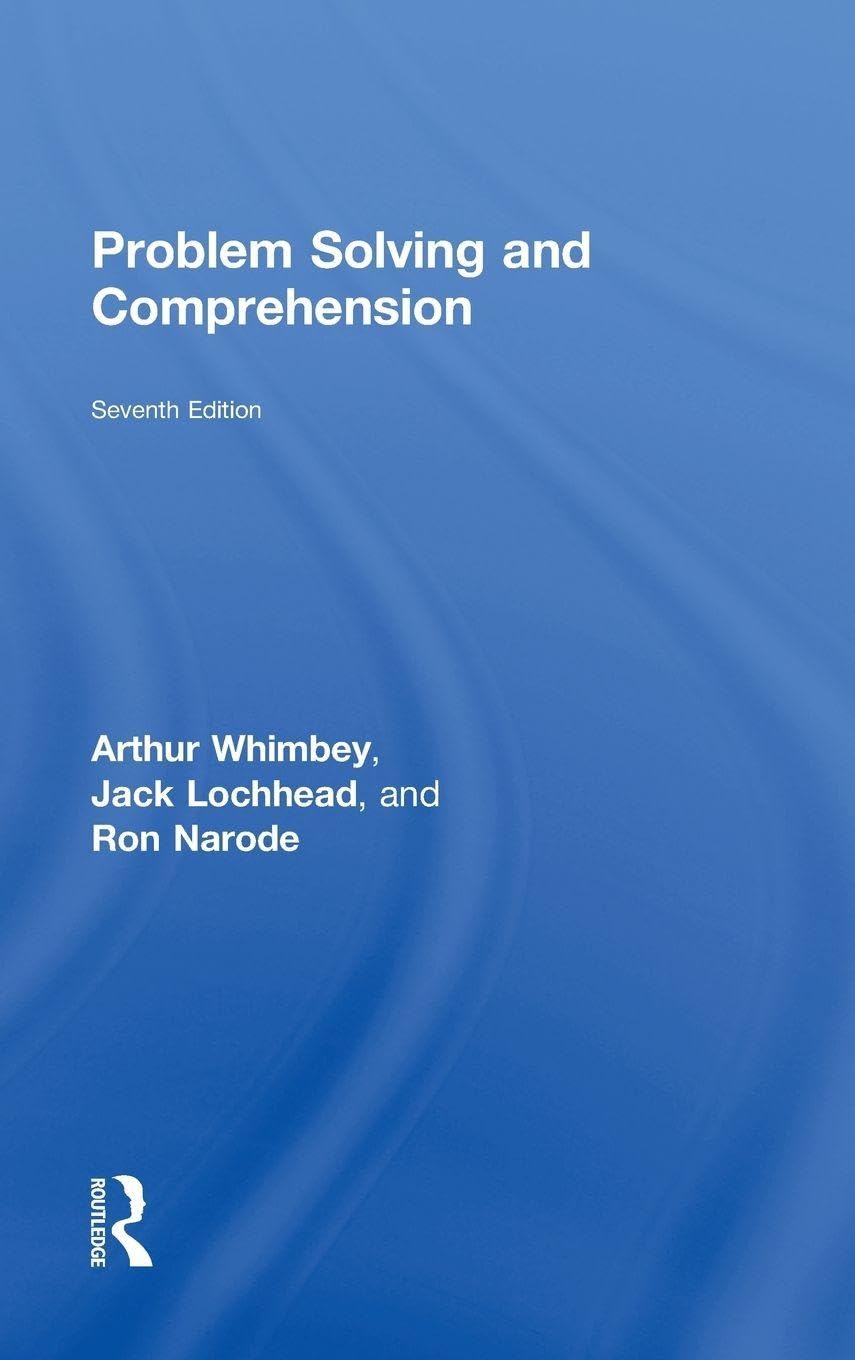 Problem Solving and Comprehension