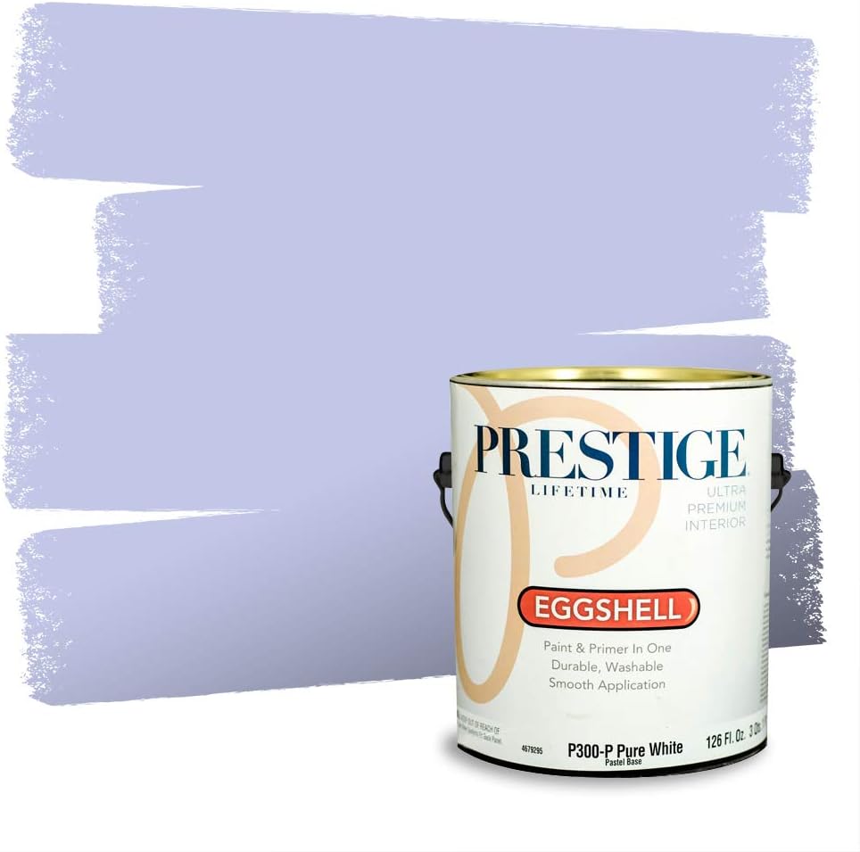PRESTIGE Paints P500-P-4001-7BVP Paint and Primer In One, Lavender Mist, 1 gallon