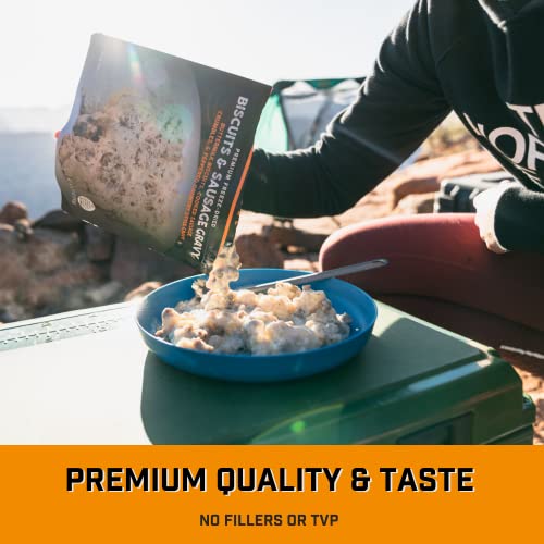 Peak Refuel Biscuits And Gravy | Premium Freeze Dried Camping Food | Backpacking & Hiking Mre Meals | Just Add Water | 100% Real Meat | 53G Of Protein | 2 Serving Pouch (2 Serving Pouch) #TOP2