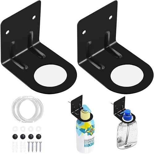 Miniatura 7 de LEFTSTARER Dispensador de jabón de pared para botella, soporte para champú para pared de ducha, para jabón, loción, detergente, gel de ducha,