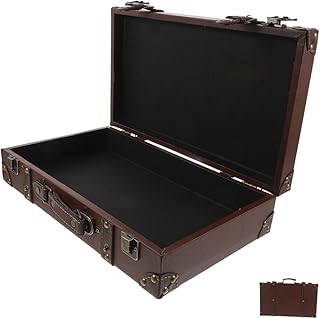 STOBAZA Vintage Suitcase Storage Box Large Capacity Retro Handheld Trunk...