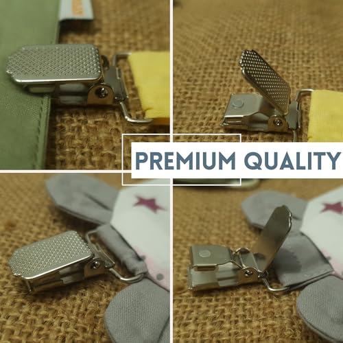 Protective Pacifier Clip & Holder – Handmade, Ultra Durable with Case, 2-Pack, 100% Cotton – Safe & Stylish Baby Essential