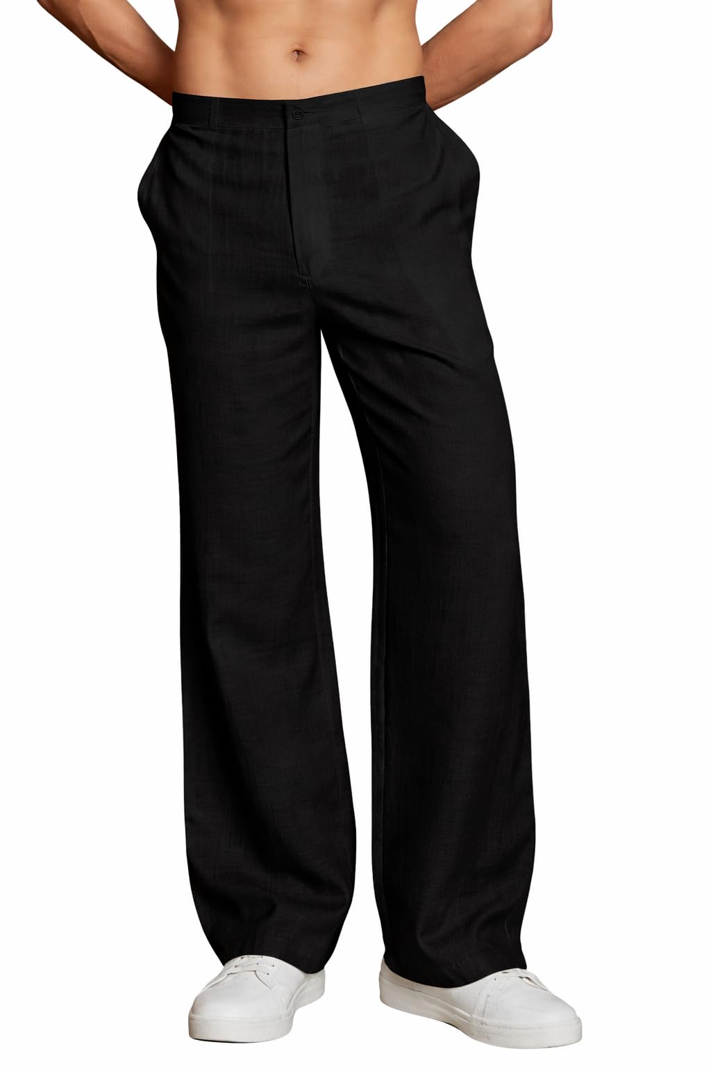 fashtastic Men's White Korean Cotton Pant | Baggy Pajama for Kurta | Loose Fit Pajama for Kurta |-picture-33
